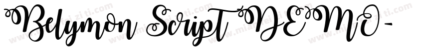 Belymon Script DEMO字体转换